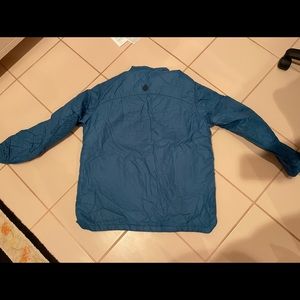 Down shirt.  Comfortable and warm!